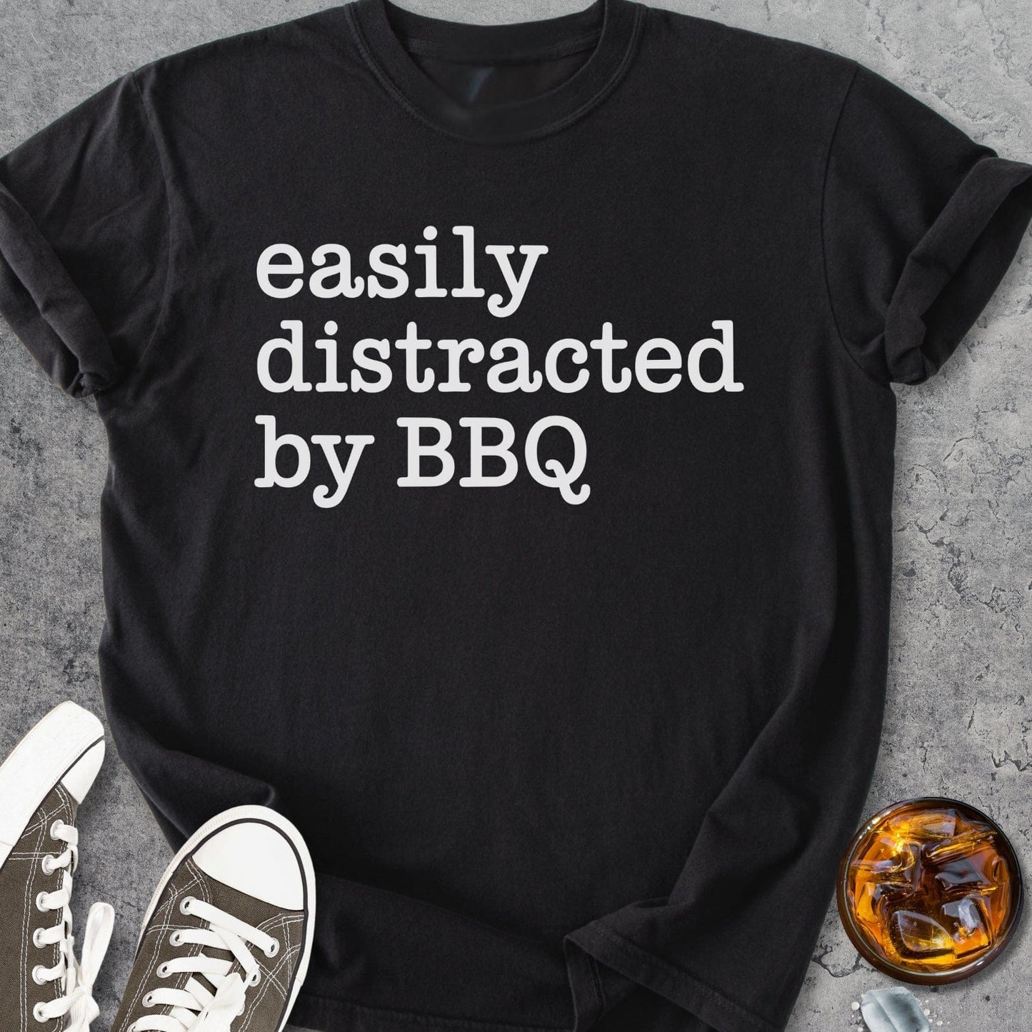 Easily Distracted By BBQ - Vintage Heavyweight Tee