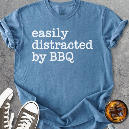 Easily Distracted By BBQ - Vintage Heavyweight Tee