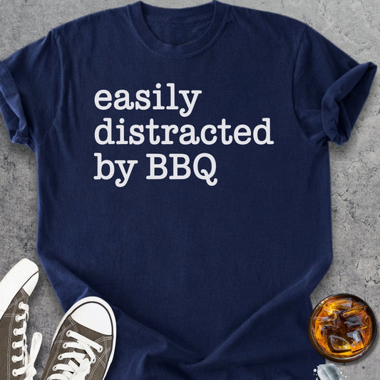Easily Distracted By BBQ - Vintage Heavyweight Tee