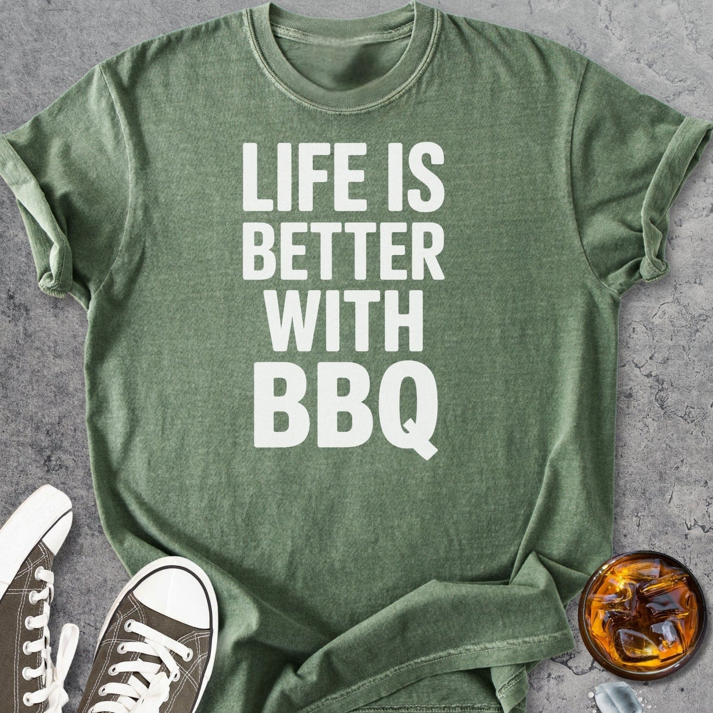 Life Is Better With BBQ - Vintage Heavyweight Tee