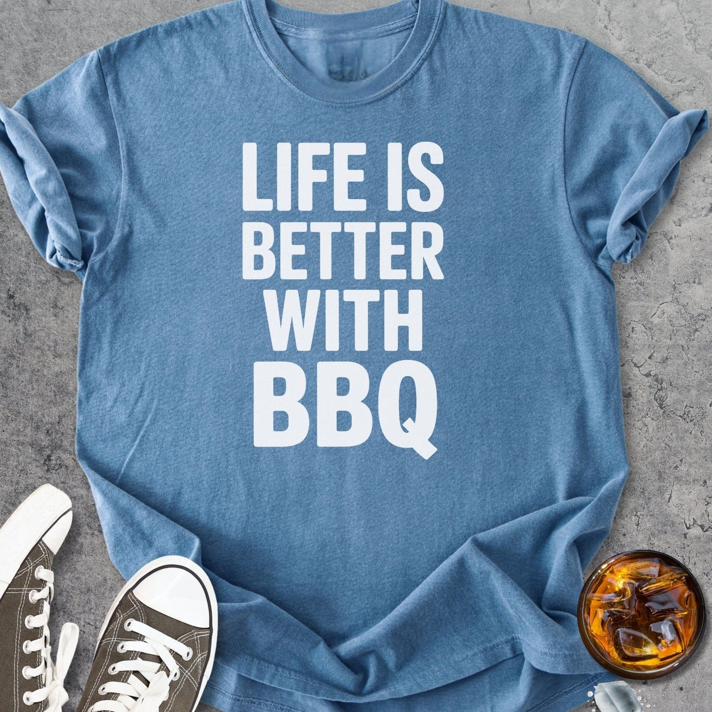 Life Is Better With BBQ - Vintage Heavyweight Tee