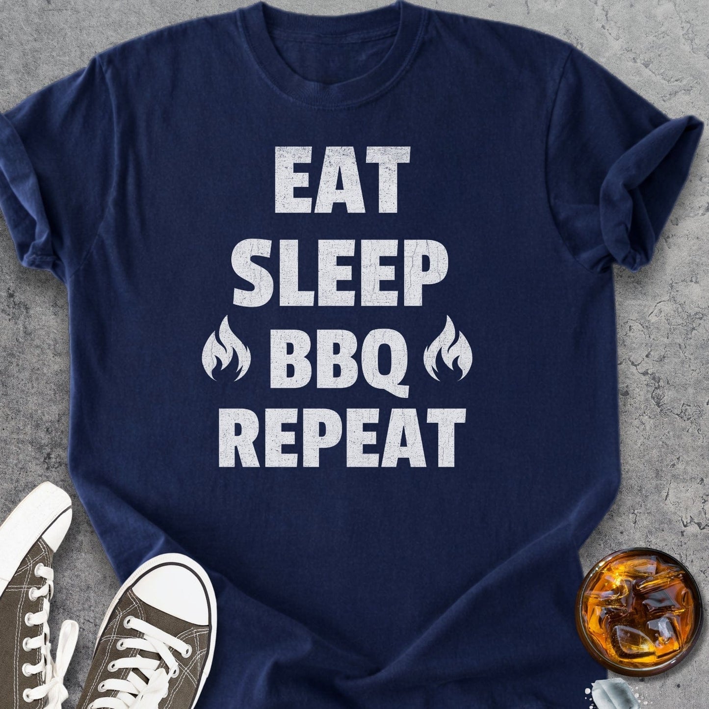 Eat Sleep BBQ Repeat - Vintage Heavyweight Tee