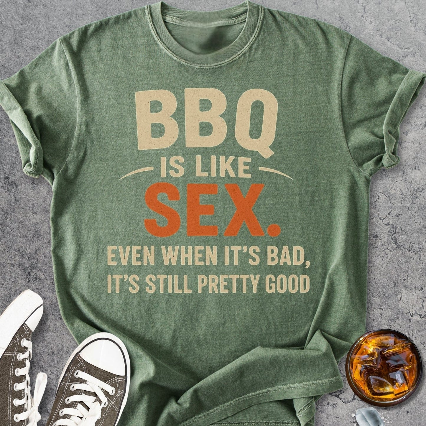 BBQ Is Like Sex - Vintage Heavyweight Tee