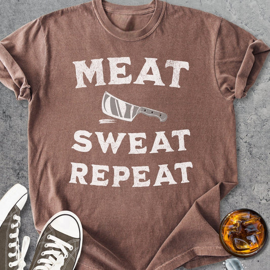 Meat Sweat Repeat - Vintage Heavyweight Tee
