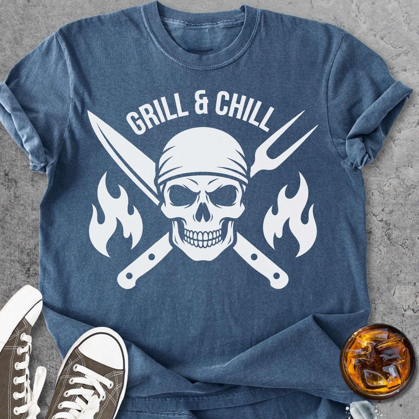 Grill And Chill - Vintage Heavyweight Tee