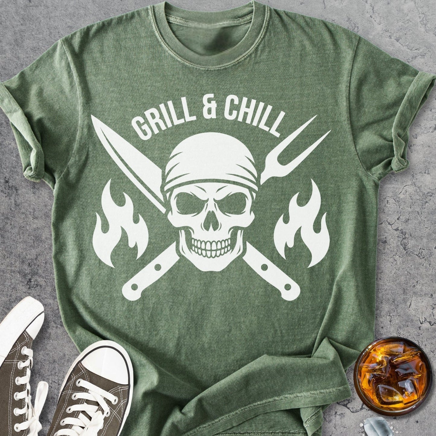 Grill And Chill - Vintage Heavyweight Tee
