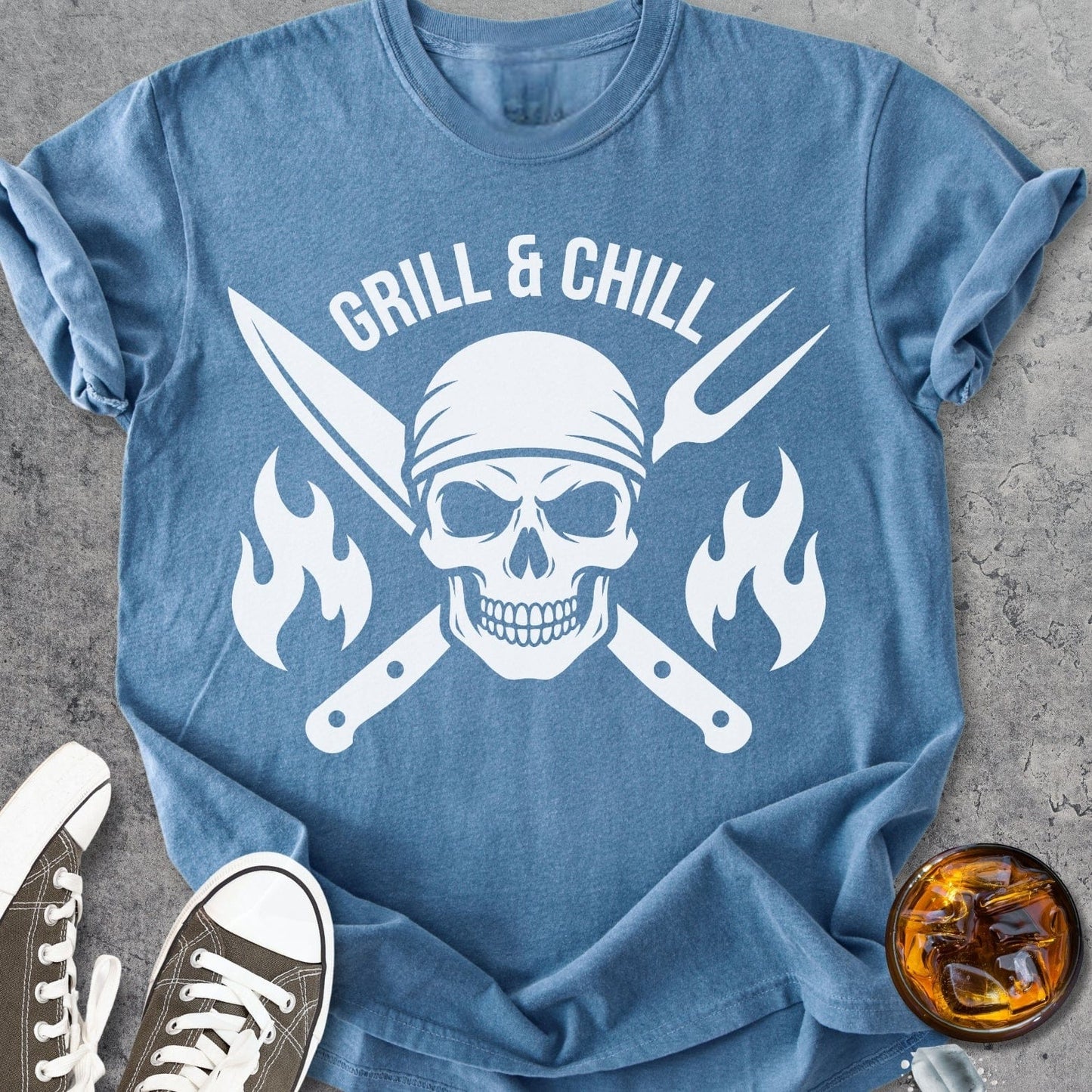 Grill And Chill - Vintage Heavyweight Tee