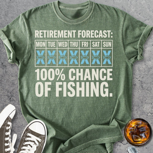 Retirement Forecast Fishing - Vintage Heavyweight Tee