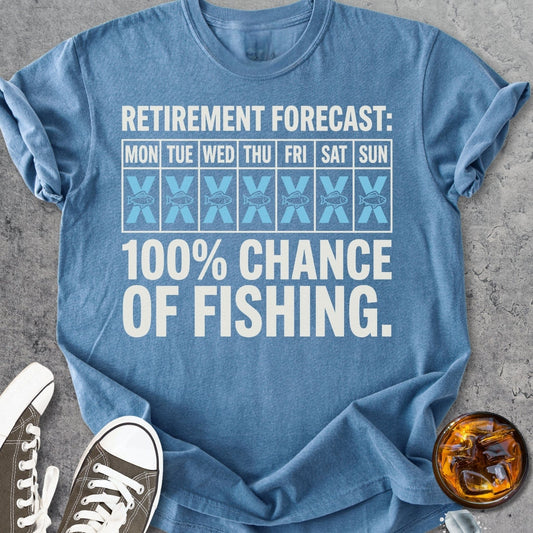 Retirement Forecast Fishing - Vintage Heavyweight Tee