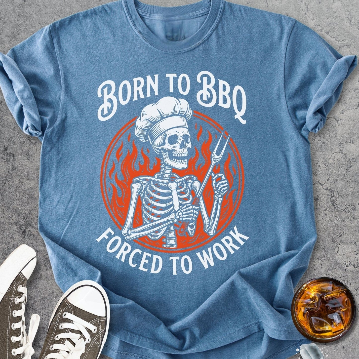 Born To BBQ - Vintage Heavyweight Tee