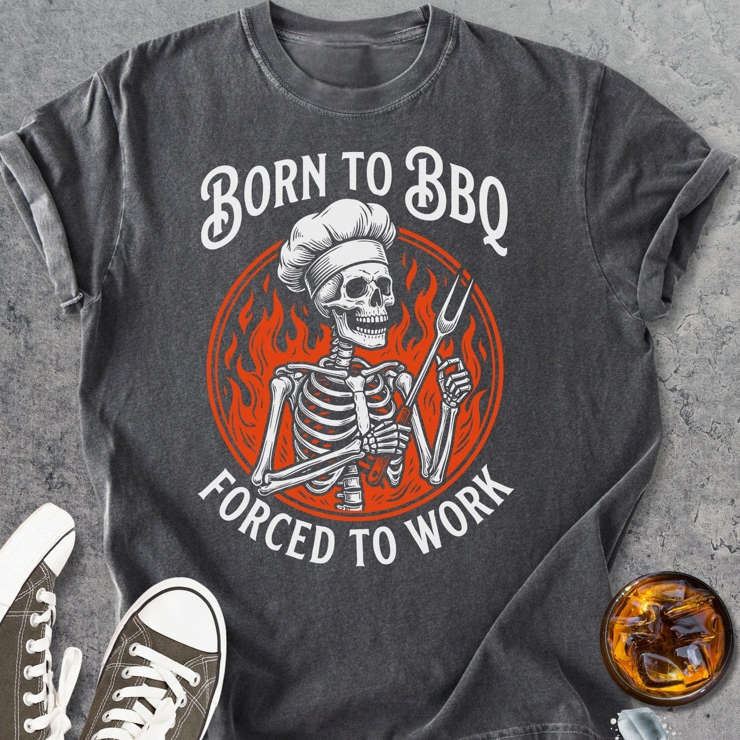 Born To BBQ - Vintage Heavyweight Tee