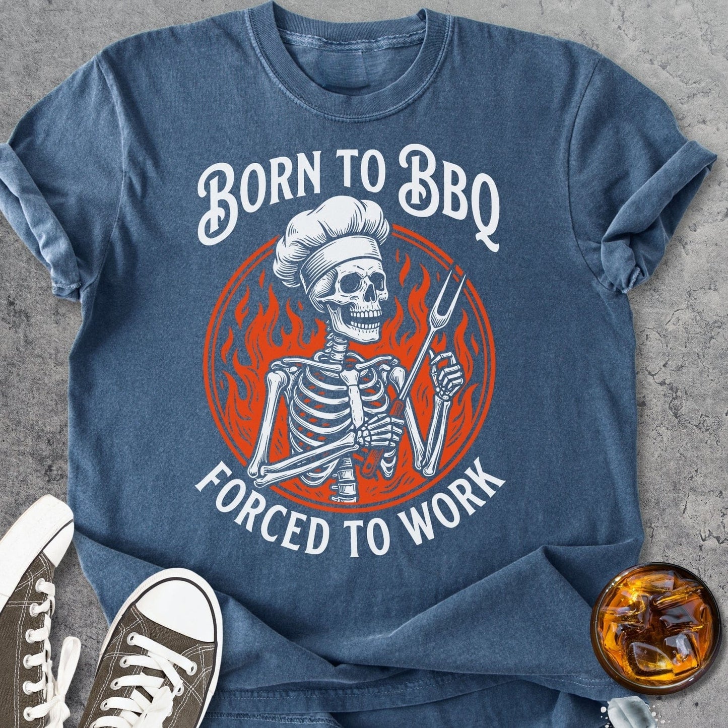 Born To BBQ - Vintage Heavyweight Tee
