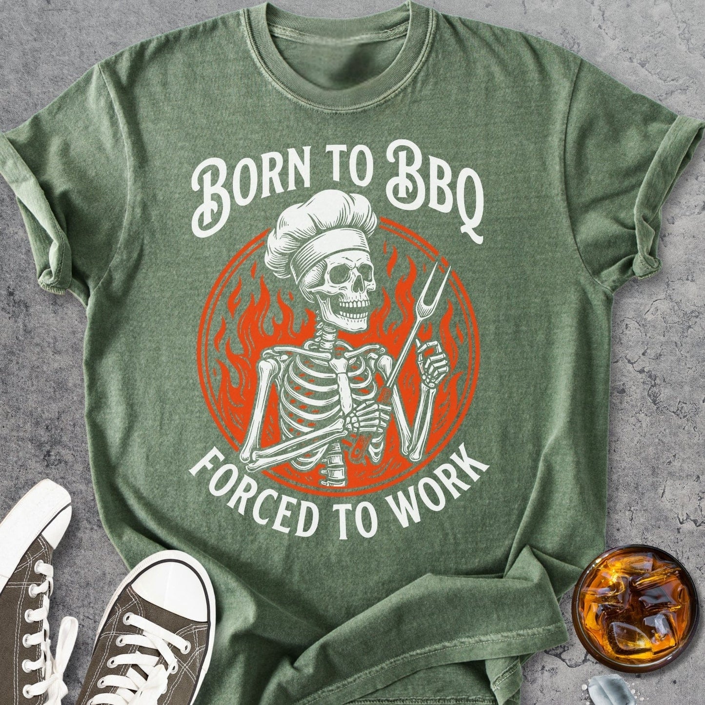 Born To BBQ - Vintage Heavyweight Tee