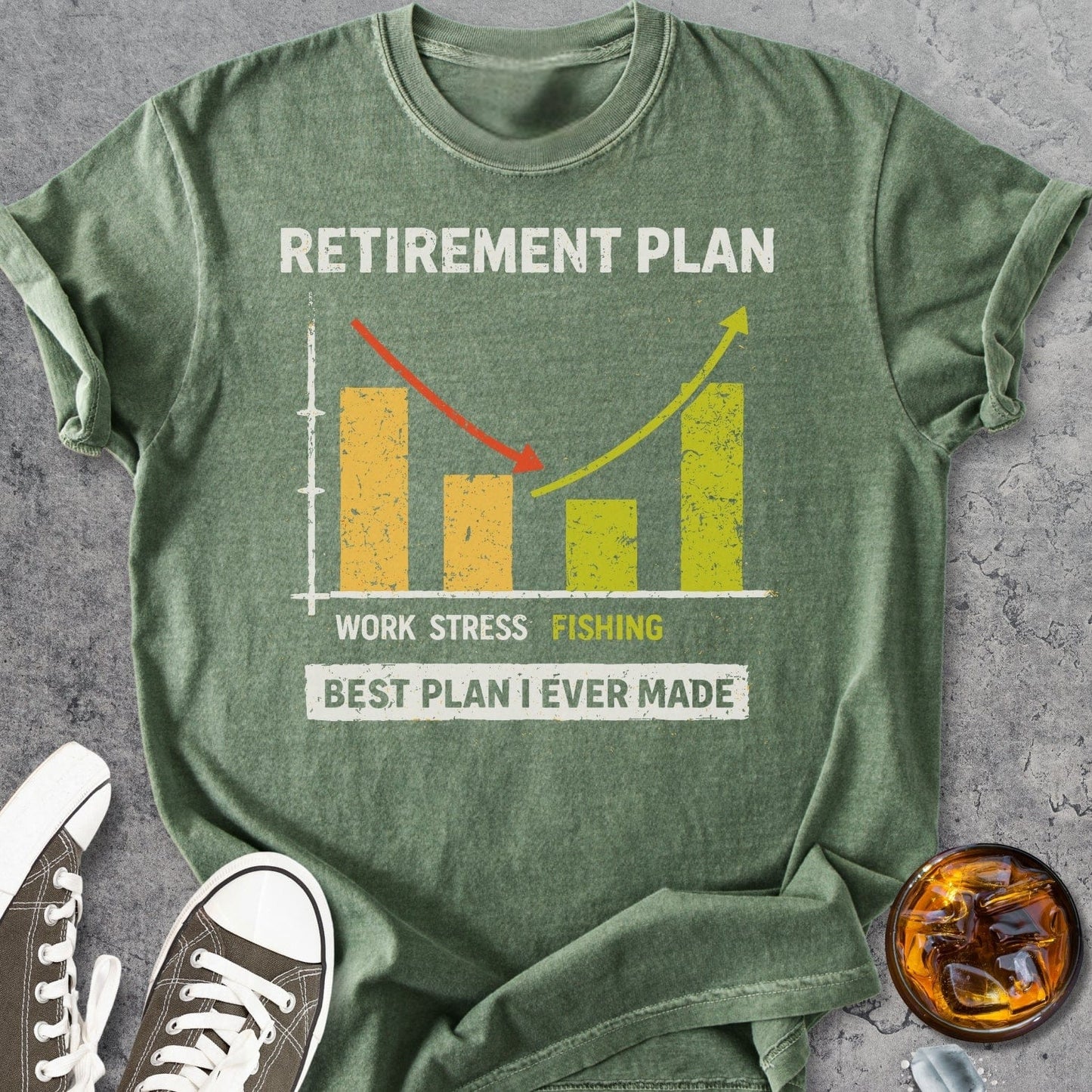 Retirement Plan Fishing - Vintage Heavyweight Tee