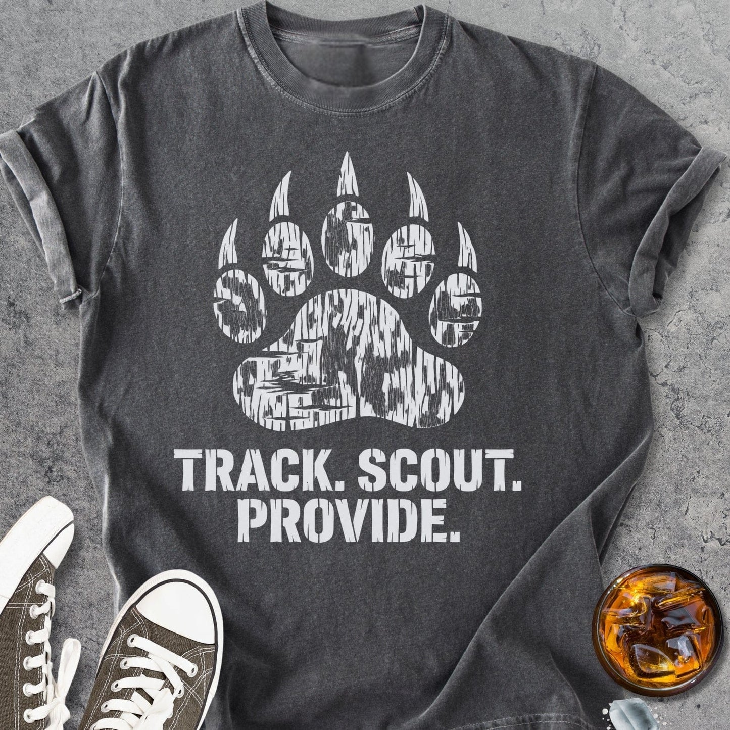 Track. Scout. Provide - Vintage Heavyweight Tee