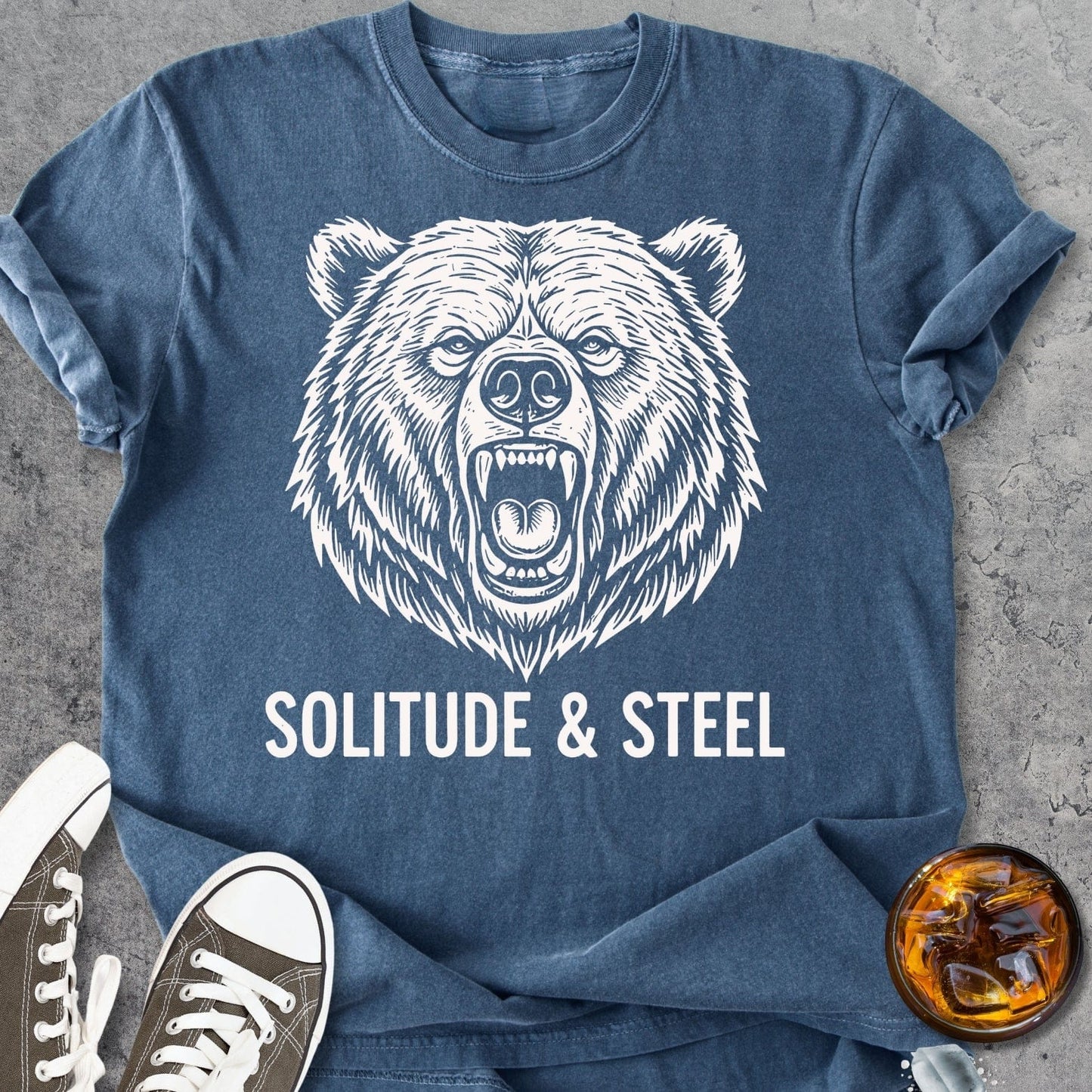 Solitude And Steel - Vintage Heavyweight Tee