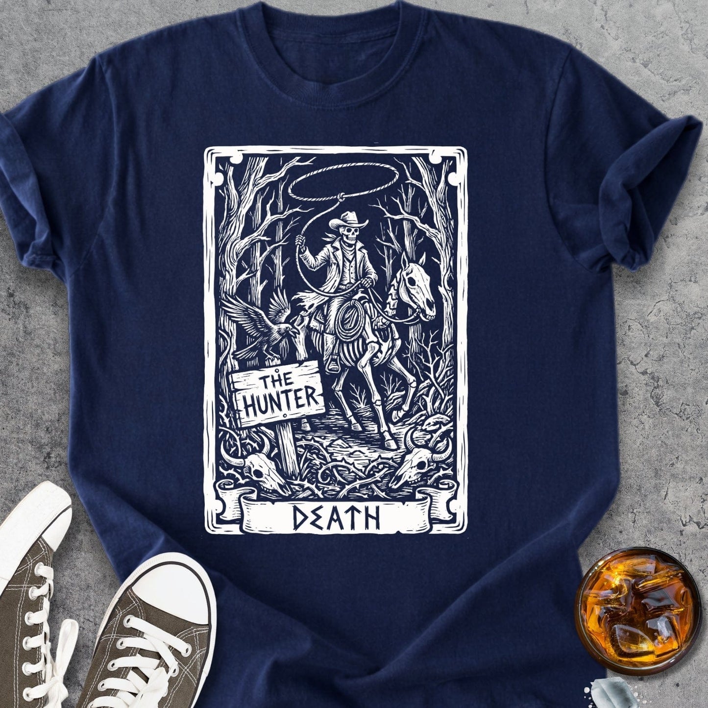 Hunter Tarot Card - Vintage Heavyweight Tee
