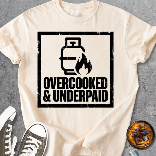 Overcooked And Underpaid - Vintage Heavyweight Tee