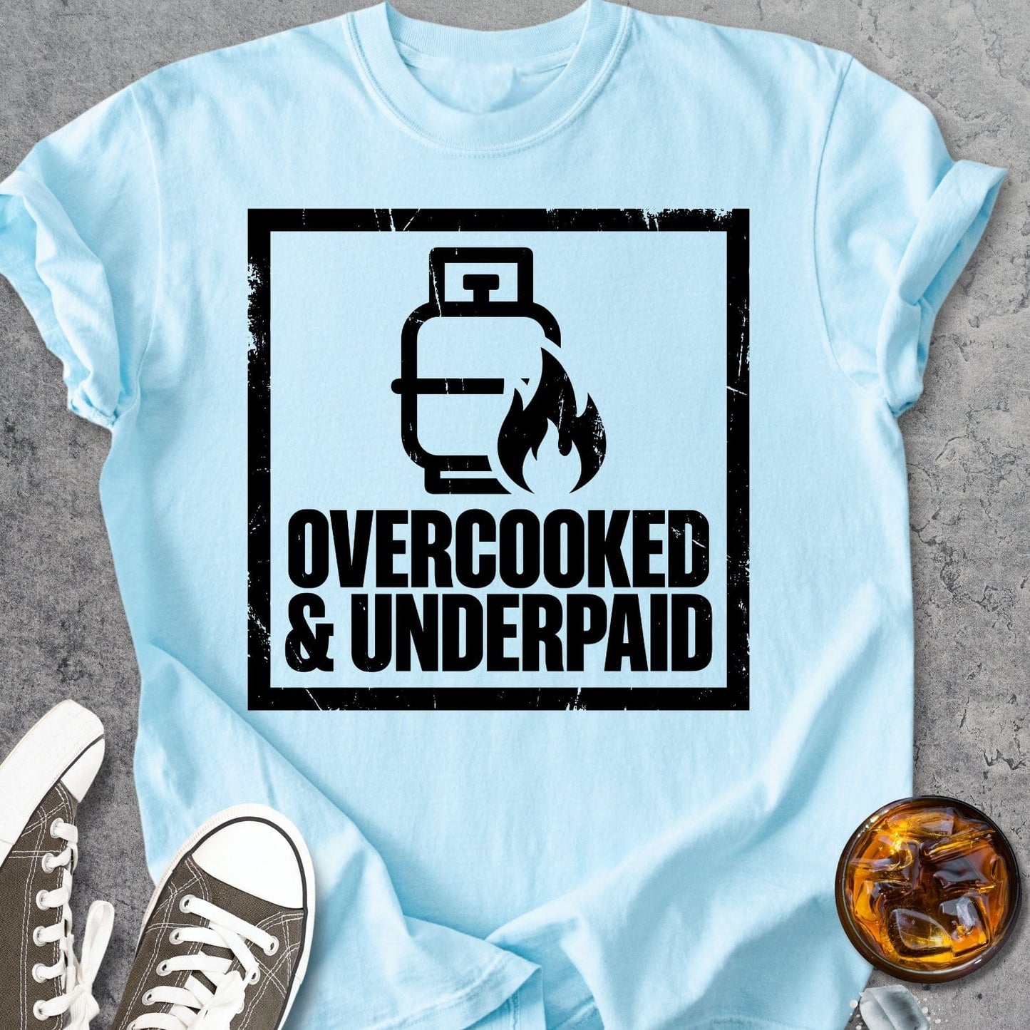 Overcooked And Underpaid - Vintage Heavyweight Tee