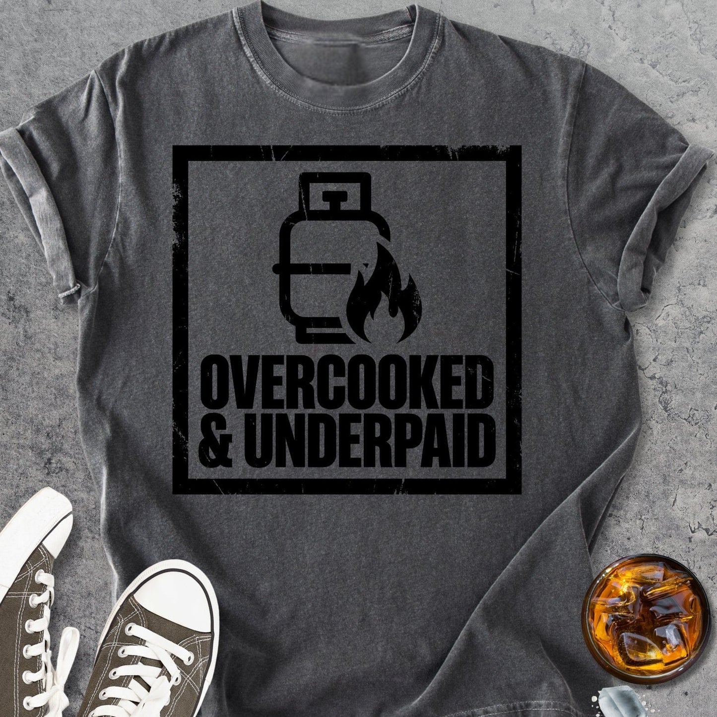 Overcooked And Underpaid - Vintage Heavyweight Tee