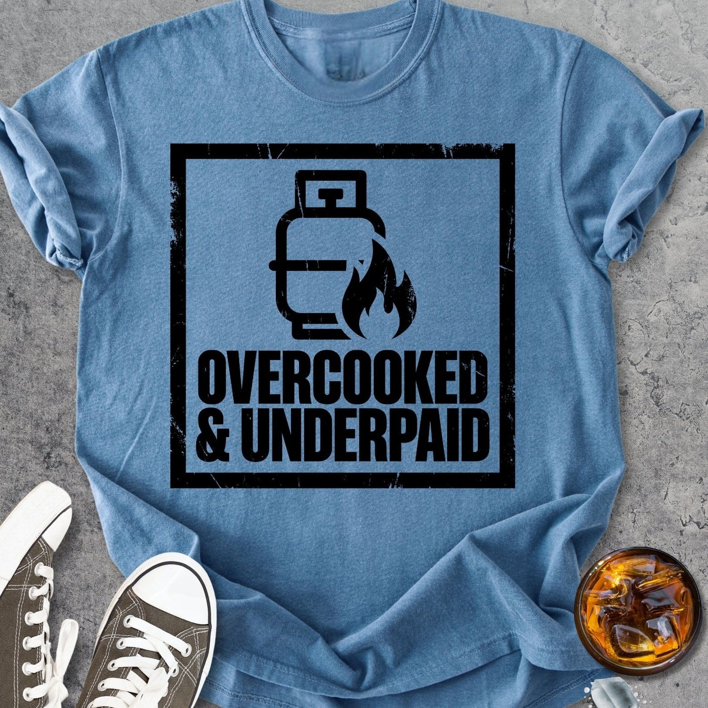 Overcooked And Underpaid - Vintage Heavyweight Tee