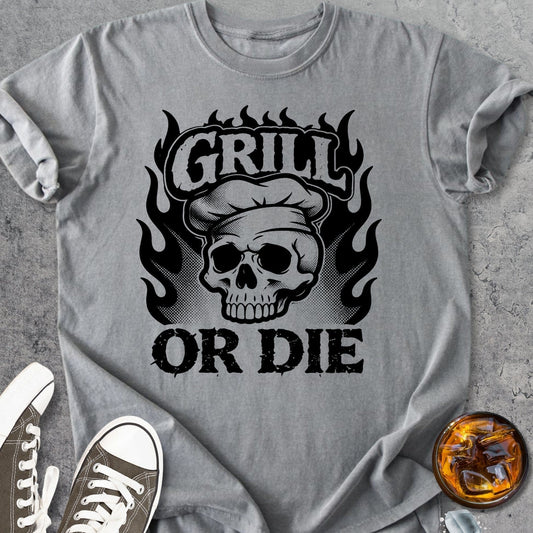 Grill Or Die - Vintage Heavyweight Tee