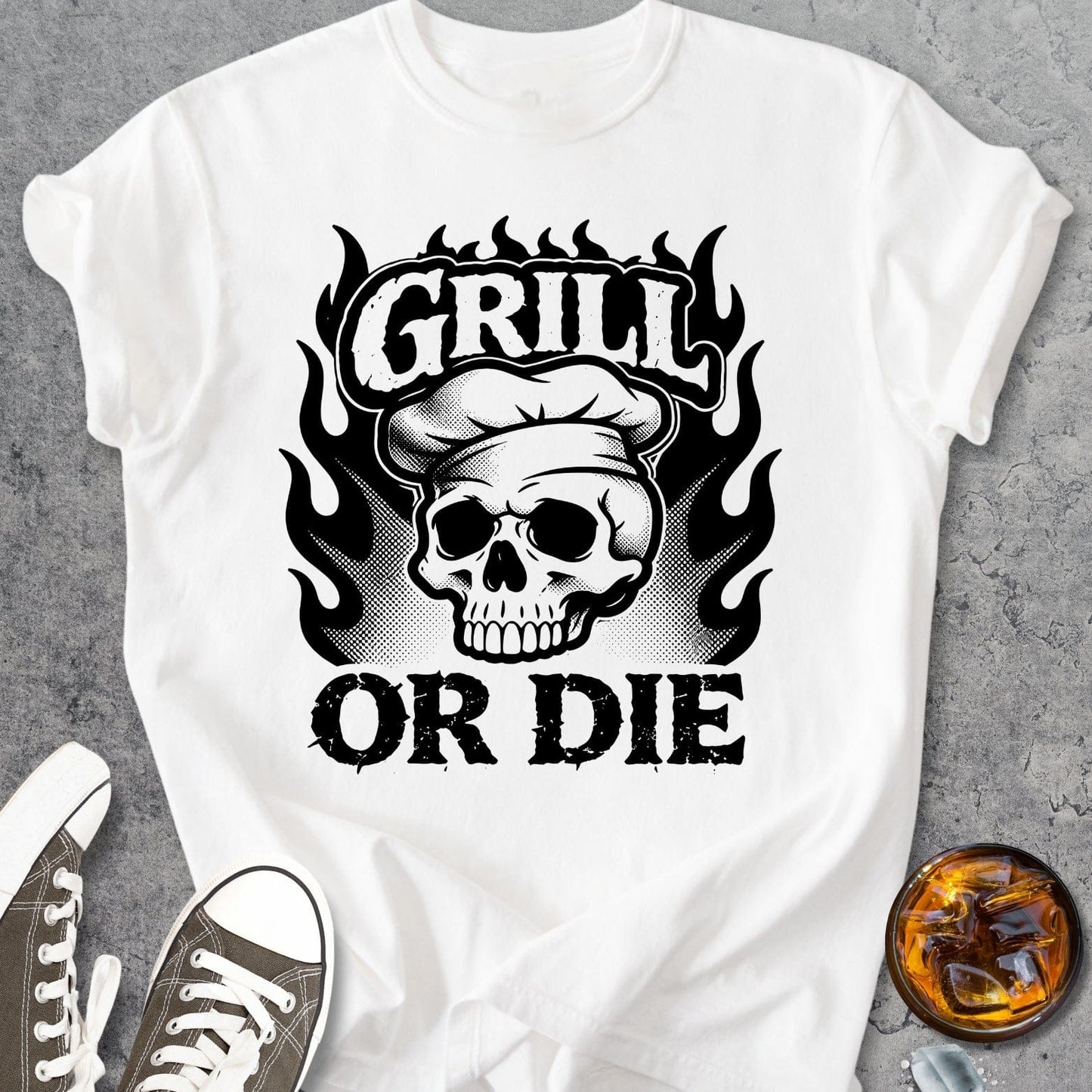 Grill Or Die - Vintage Heavyweight Tee