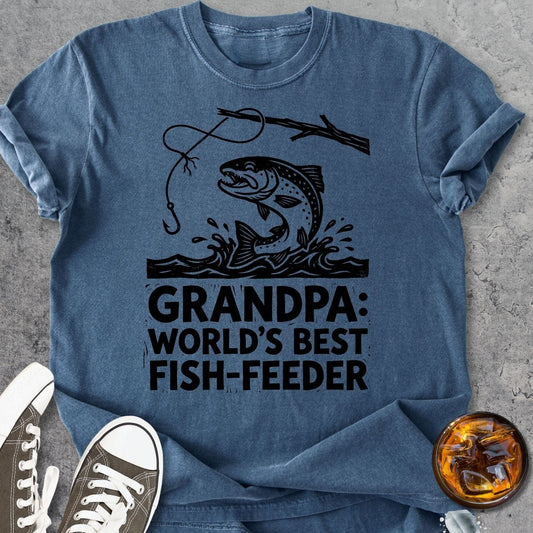 Grandpa Fish Feeder - Vintage Heavyweight Tee