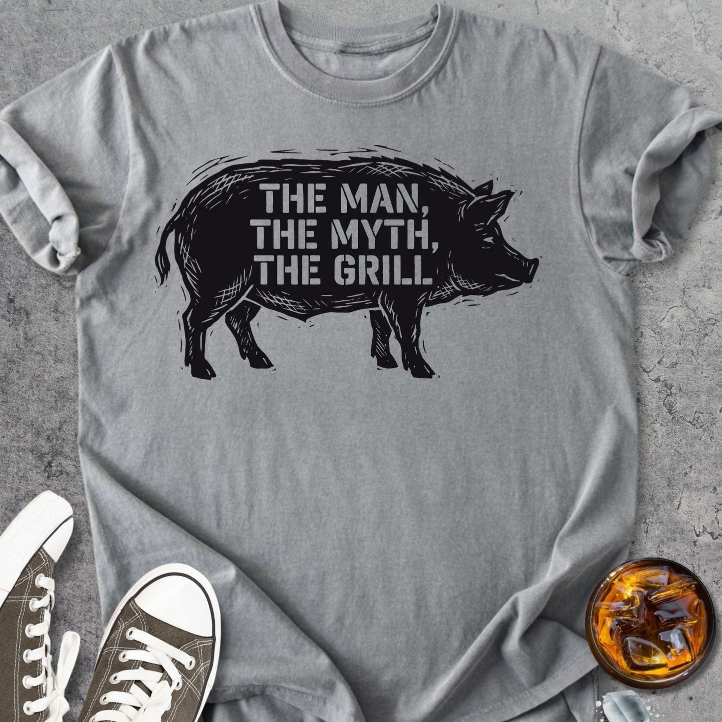 The Man, The Myth, The Grill - Vintage Heavyweight Tee
