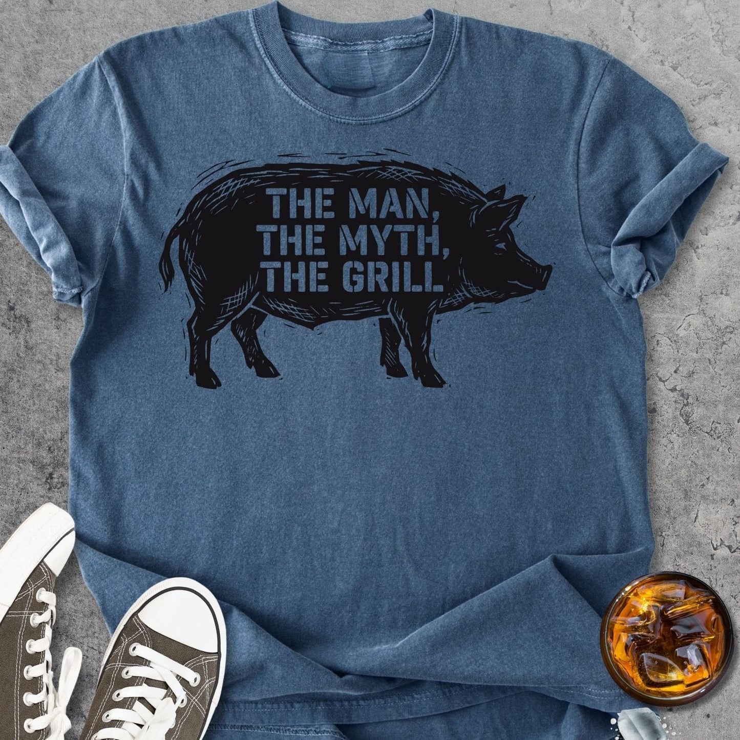 The Man, The Myth, The Grill - Vintage Heavyweight Tee