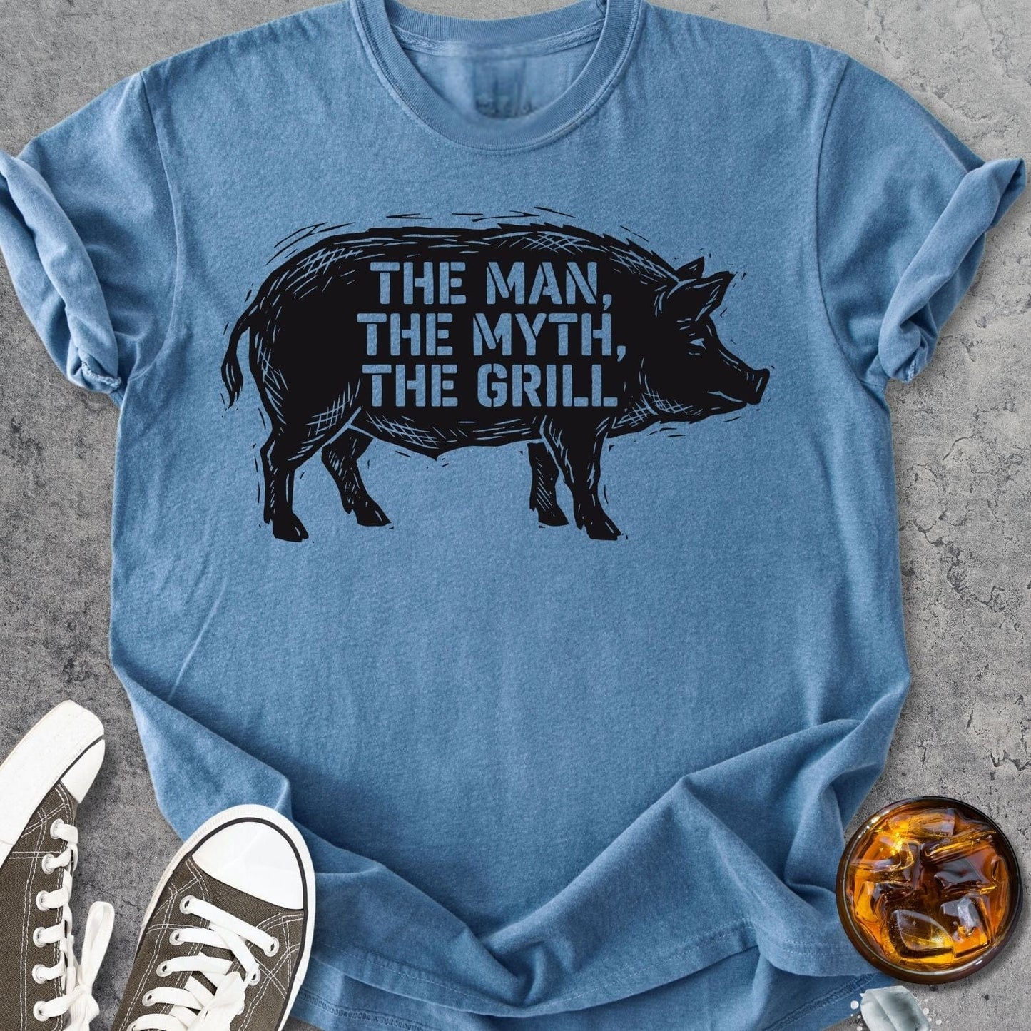 The Man, The Myth, The Grill - Vintage Heavyweight Tee