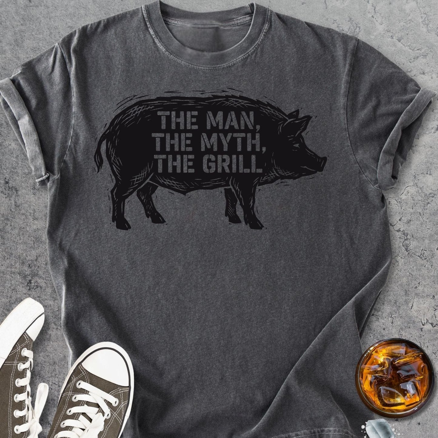 The Man, The Myth, The Grill - Vintage Heavyweight Tee