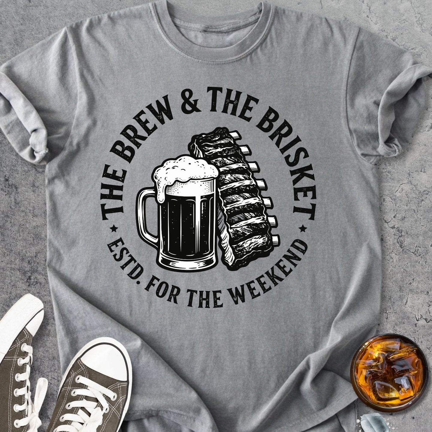 The Brew And The Brisket - Vintage Heavyweight Tee