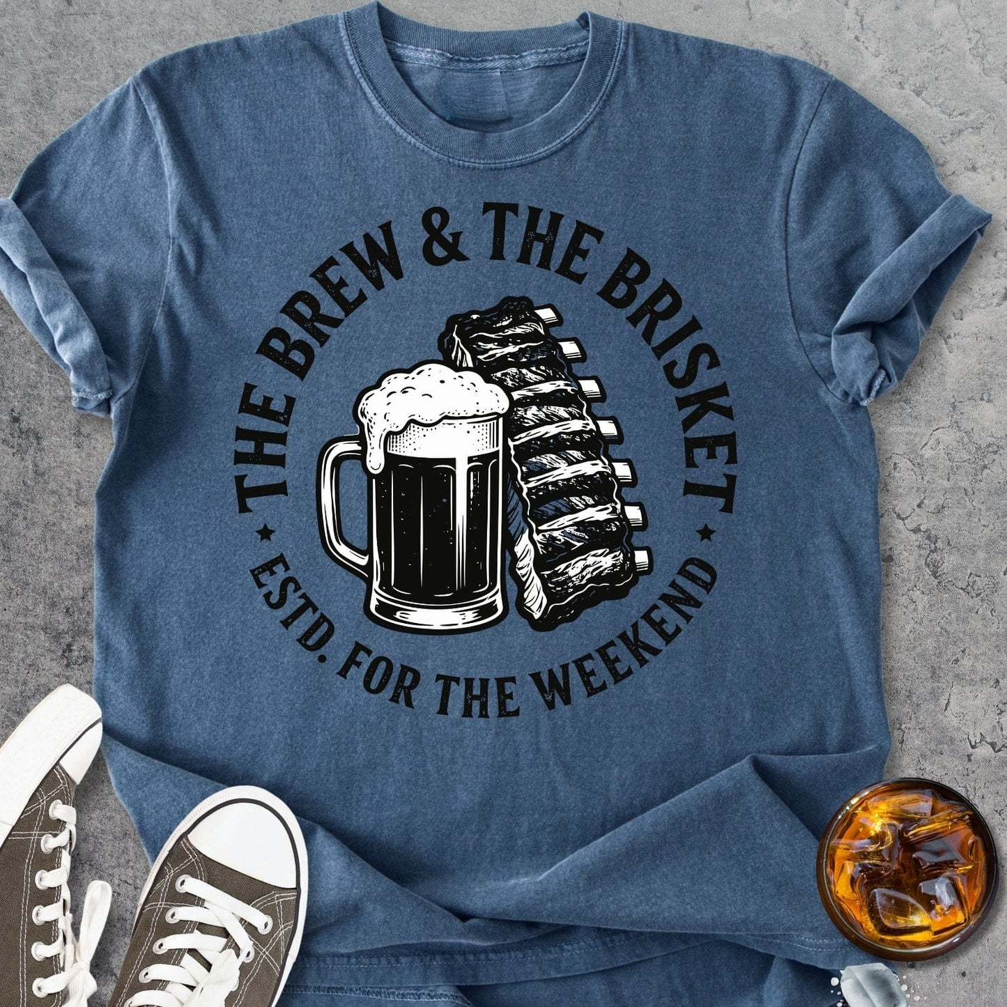 The Brew And The Brisket - Vintage Heavyweight Tee