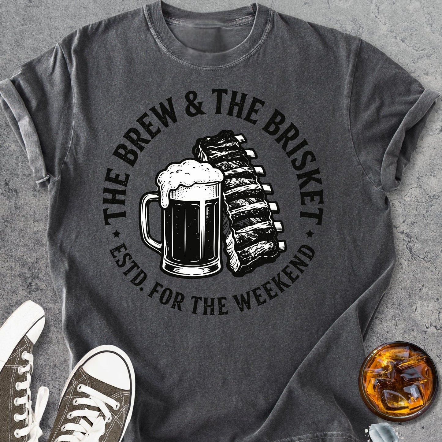 The Brew And The Brisket - Vintage Heavyweight Tee