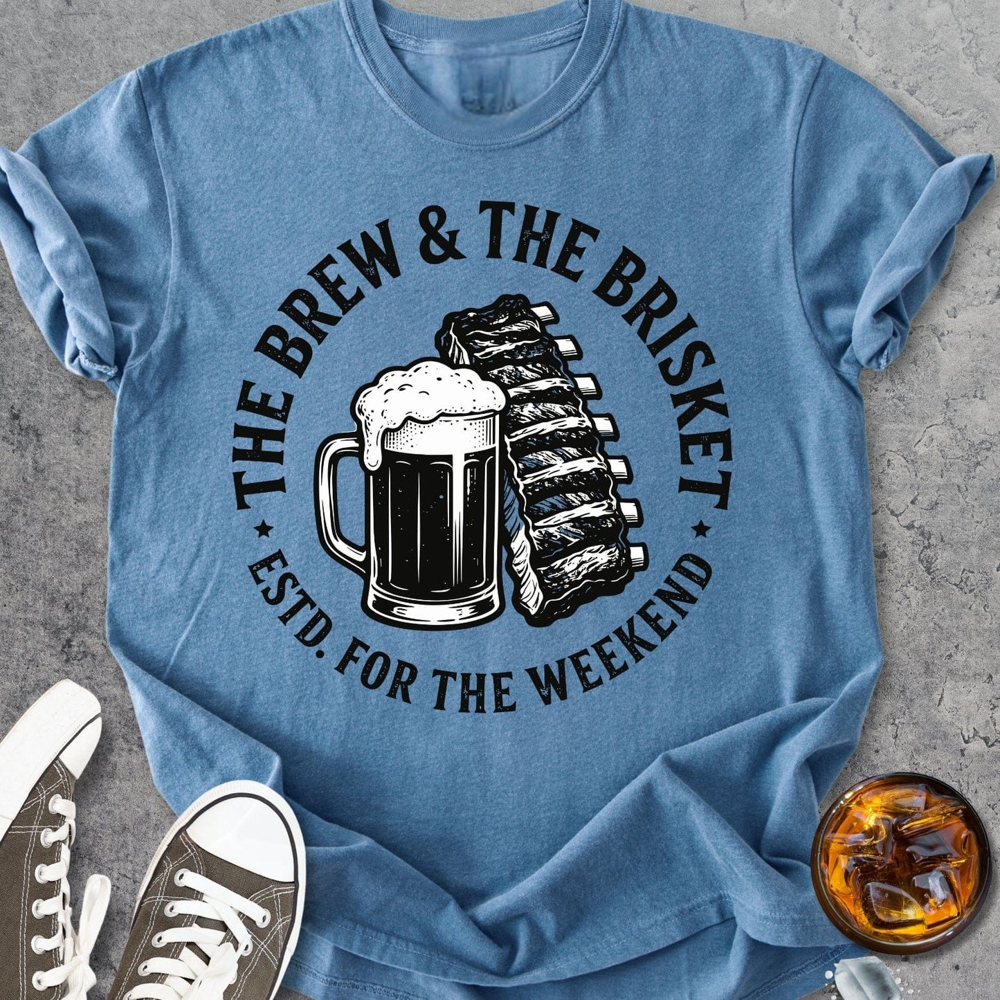 The Brew And The Brisket - Vintage Heavyweight Tee