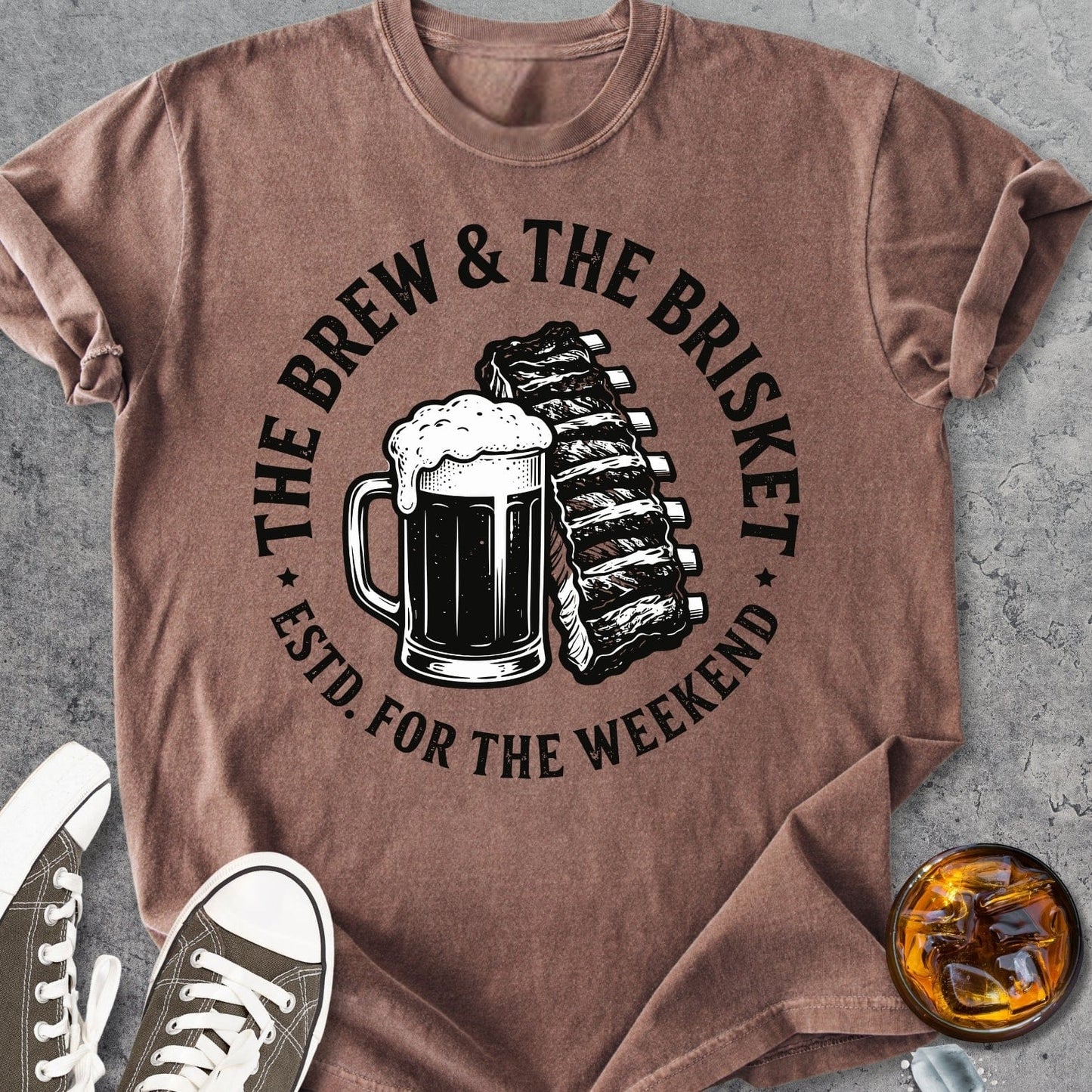 The Brew And The Brisket - Vintage Heavyweight Tee