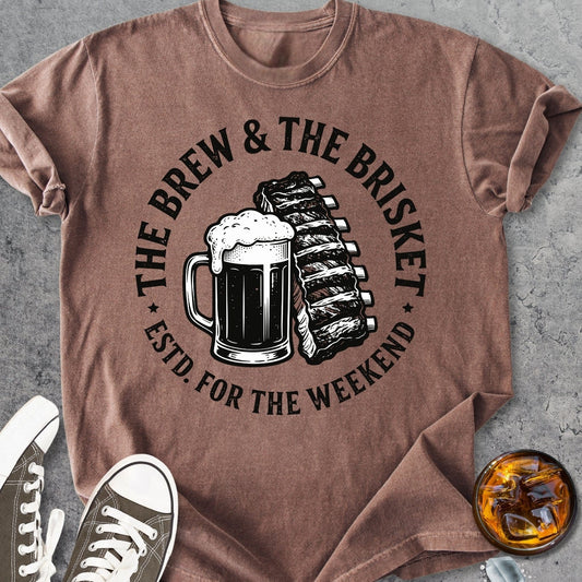 The Brew And The Brisket - Vintage Heavyweight Tee