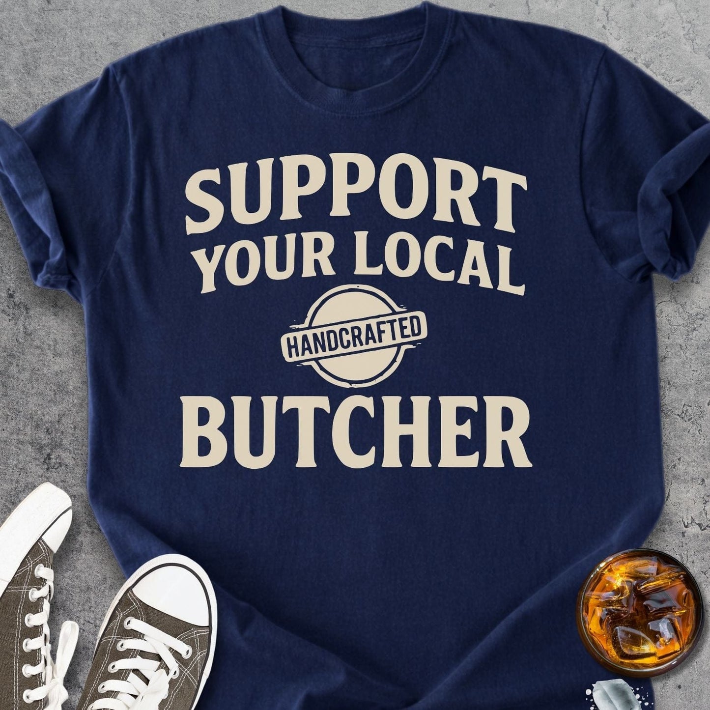 Support Your Local Butcher - Vintage Heavyweight Tee