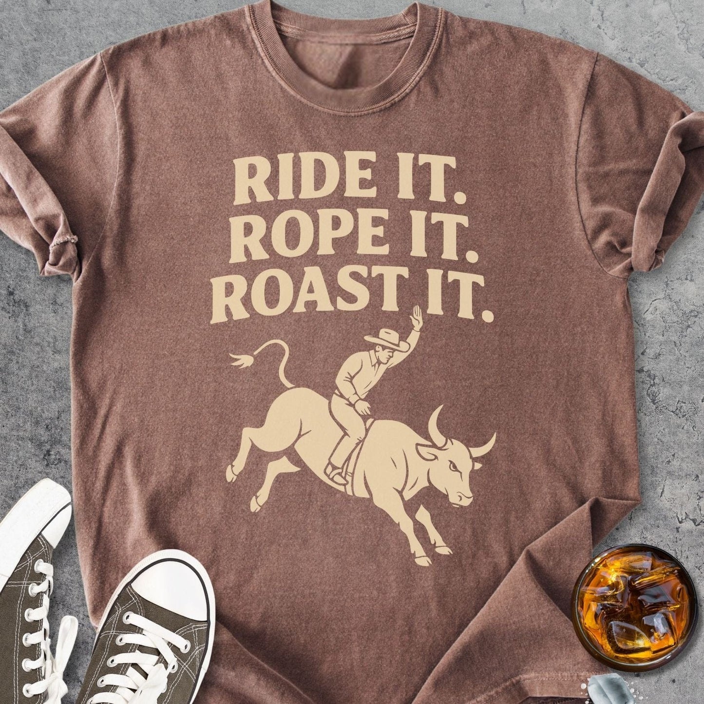 Ride It Rope It Roast It - Vintage Heavyweight Tee