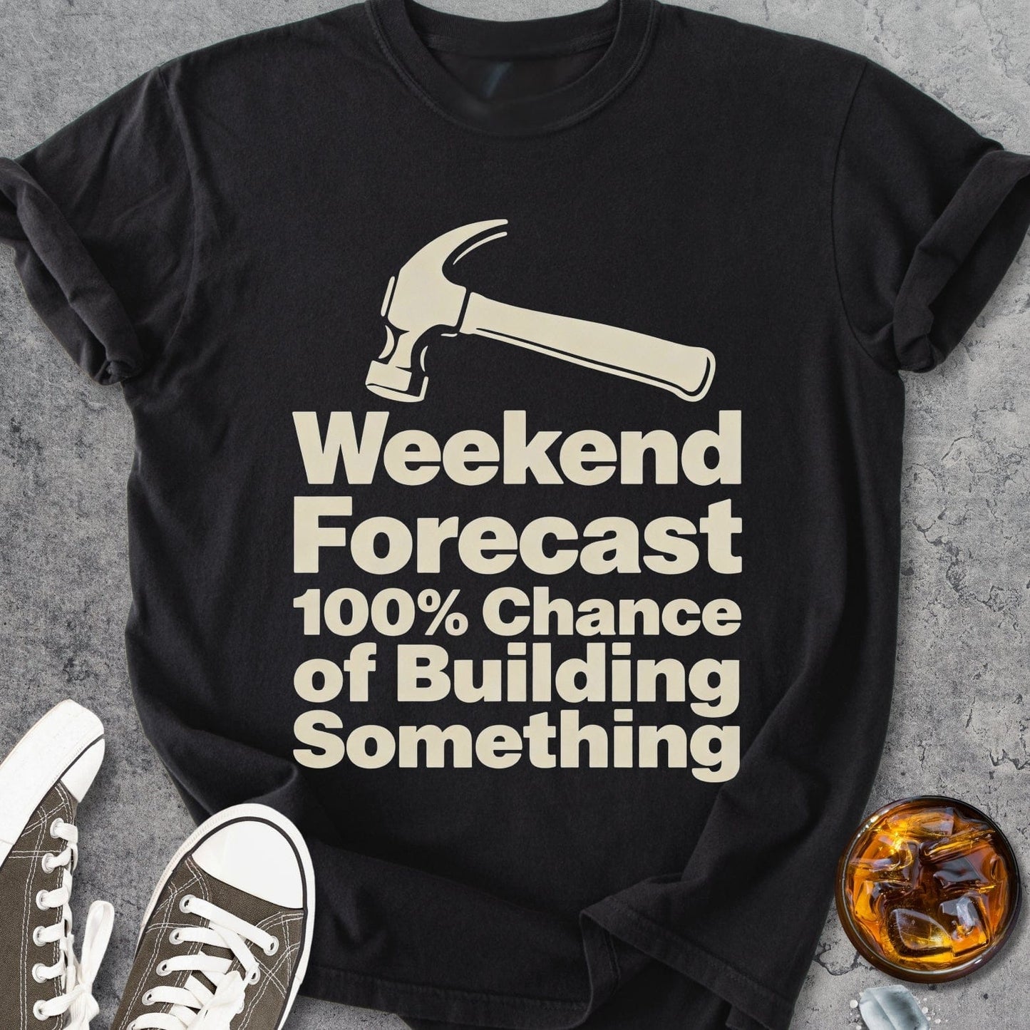 100% Chance Of Building Something - Vintage Heavyweight Tee