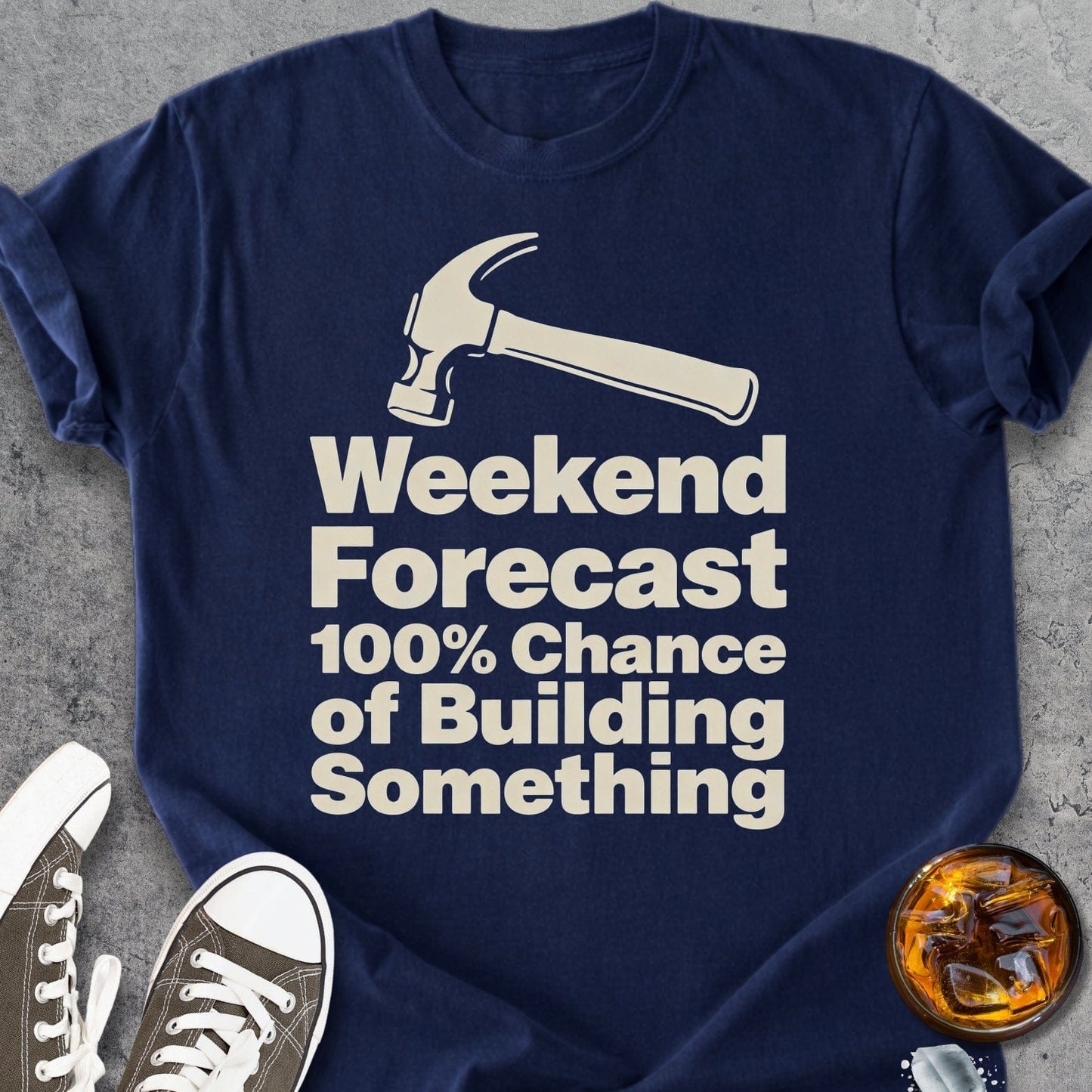 100% Chance Of Building Something - Vintage Heavyweight Tee