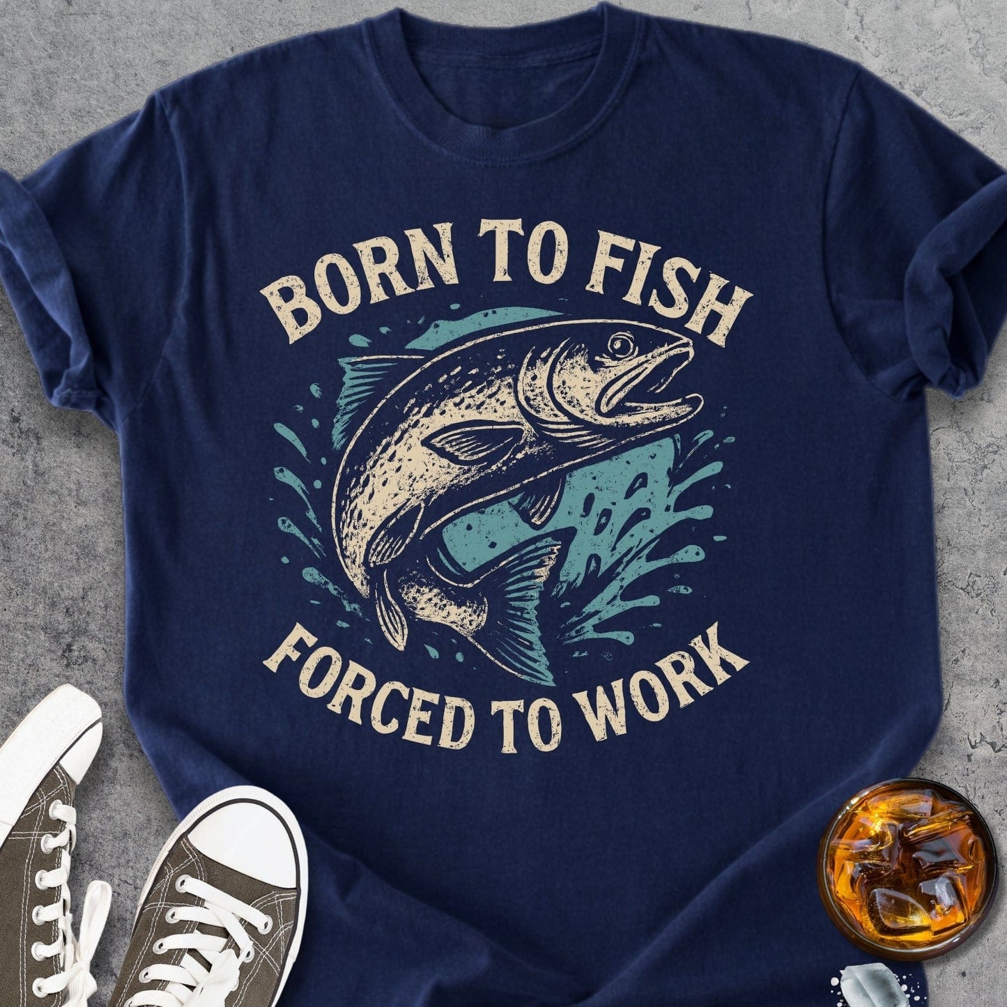 Born To Fish - Vintage Heavyweight Tee