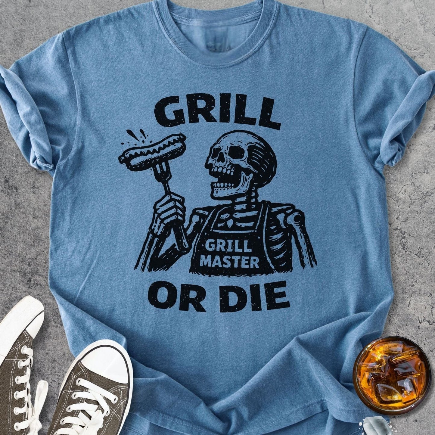 Grill Or Die - Vintage Heavyweight Tee