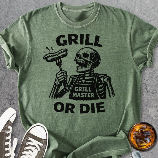 Grill Or Die - Vintage Heavyweight Tee