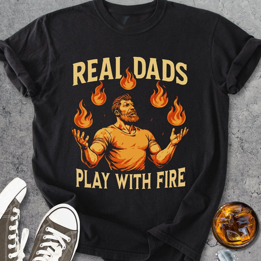 Real Dads Play With Fire - Vintage Heavyweight Tee