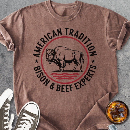 American Tradition Bison Experts - Premium Heavyweight Tee