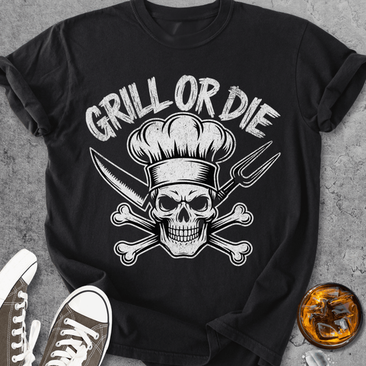 Grill Or Die - Vintage Heavyweight Tee