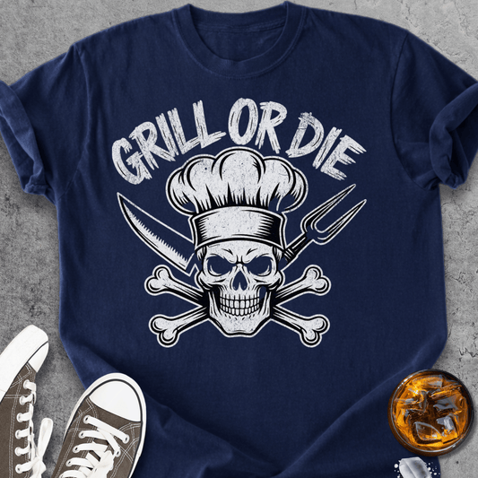 Grill Or Die - Vintage Heavyweight Tee
