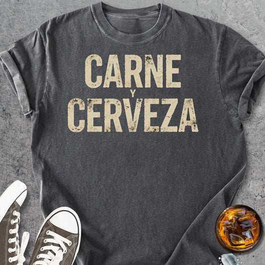 Carne Y Cerveza - Vintage Heavyweight Tee